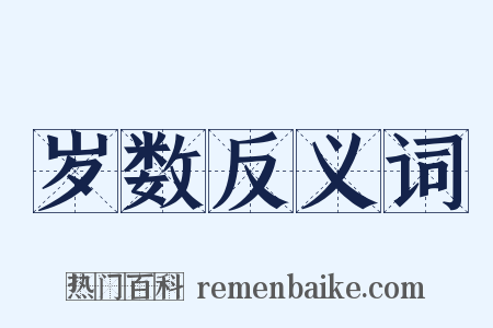 岁数反义词是什么意思的图片